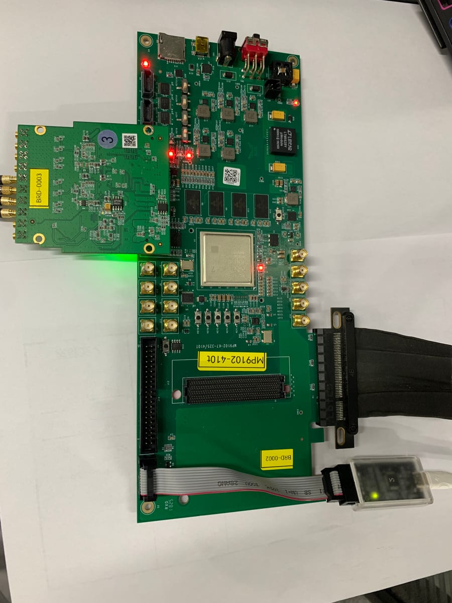 AD9653模块与Kintex-7 PCIe采集母板组装
