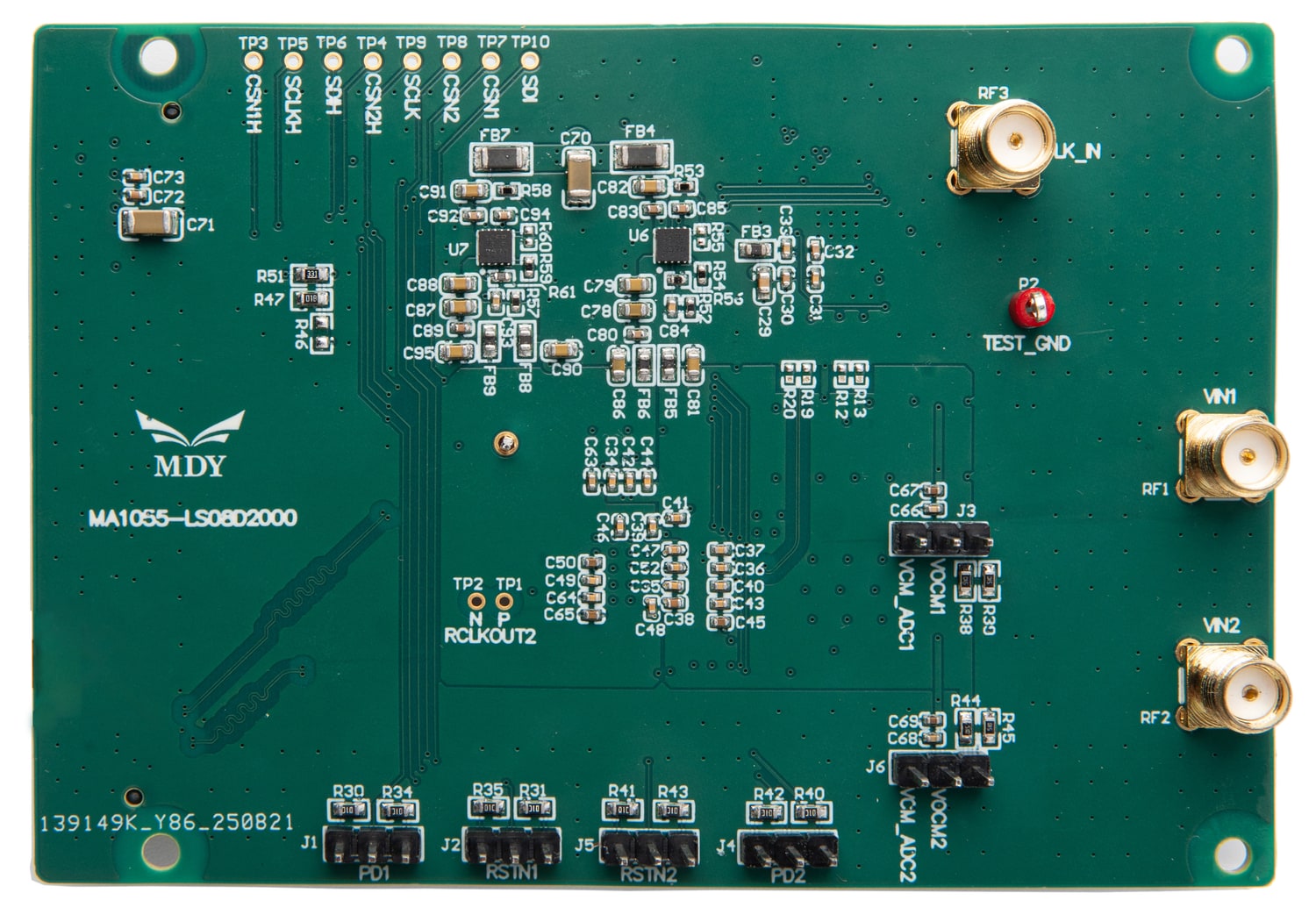 MA1055-LS08D2000 ADC采集子卡产品实物图