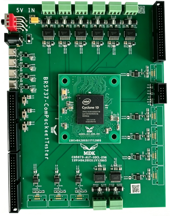 明德扬CP9173-37 Cyclone 10 LP复合报文测试开发板实物